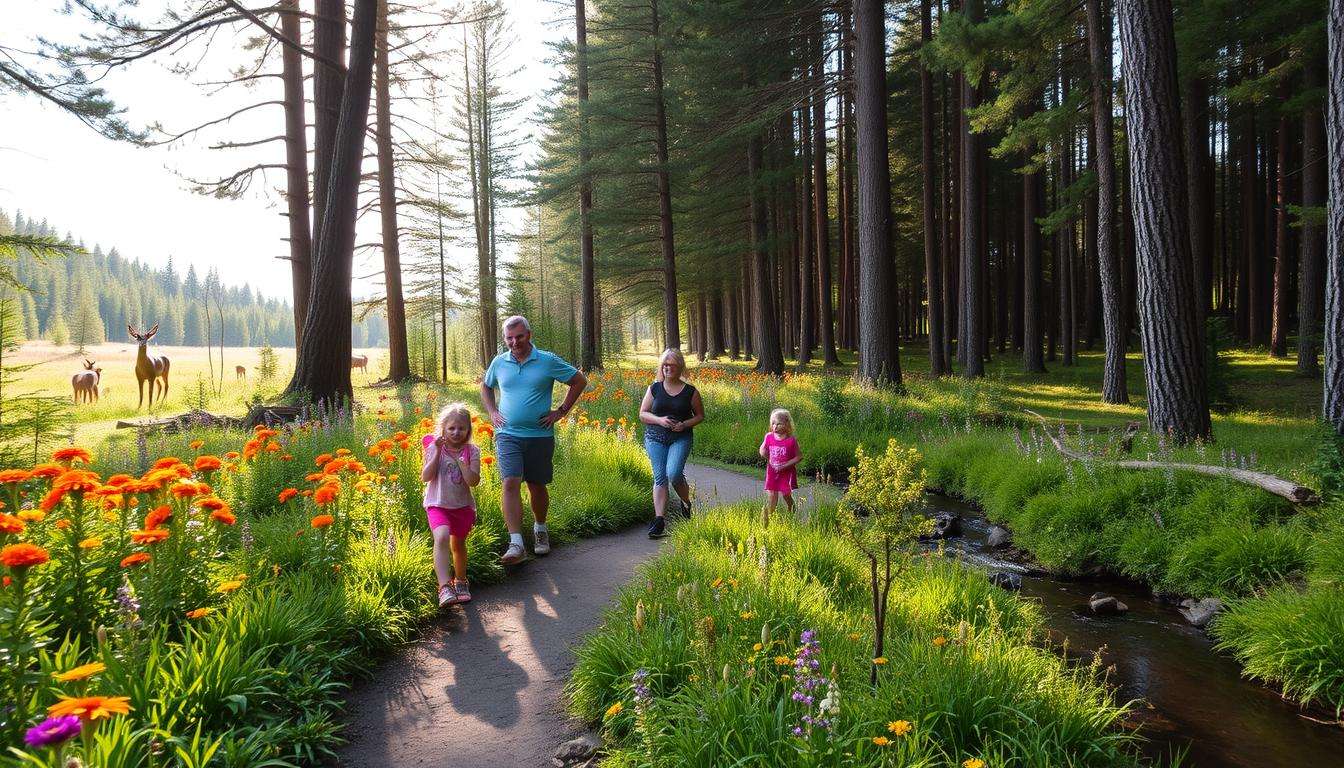 family-friendly nature walks in gaylord michigan